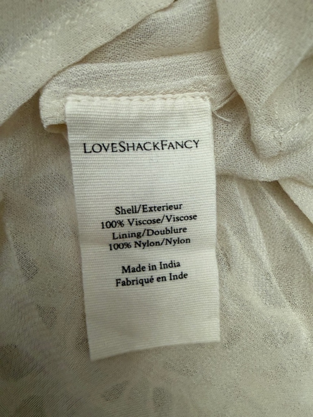LoveShackFancy Soft Ivory Lace Maxi Dress - Picture 7 of 7